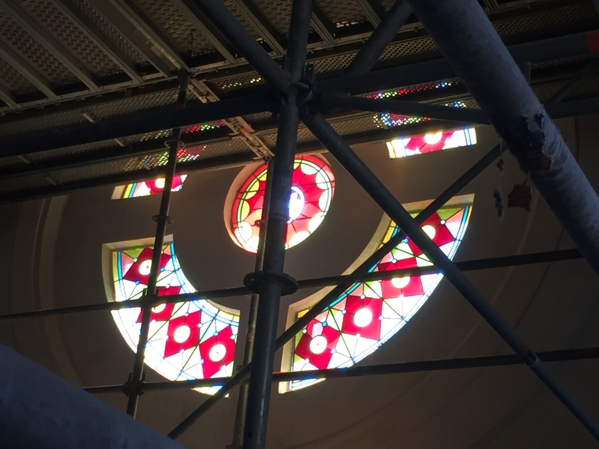 restauration des vitraux de la rosace
