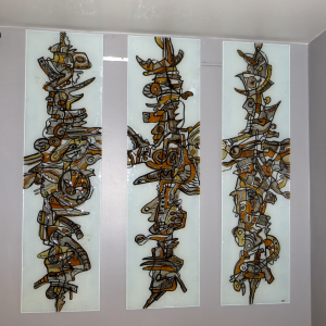 Triptyque en peinture
sous-verre