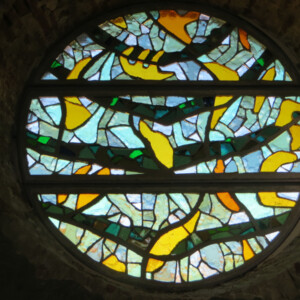 Palau del Vidre, rosace de l'église