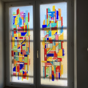 vitraux en applique