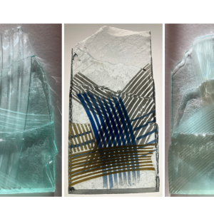 3 sculptures en verre
